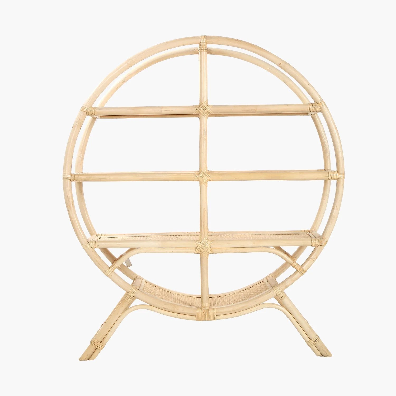 Yuvarlak Rattan Raf 100x25x115 cm