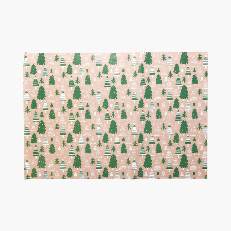 JC Yılbaşı Natural Yeşil Ağaç Paketleme Kağıdı 50x70cm