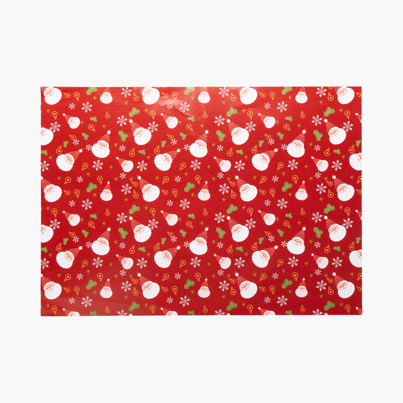 JC Yılbaşı Kırmızı Santalı Paketleme Kağıdı 50x70cm
