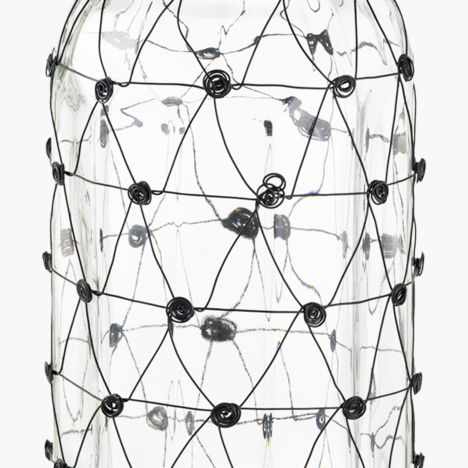 Örgülü Cam Vazo 18X18X46cm