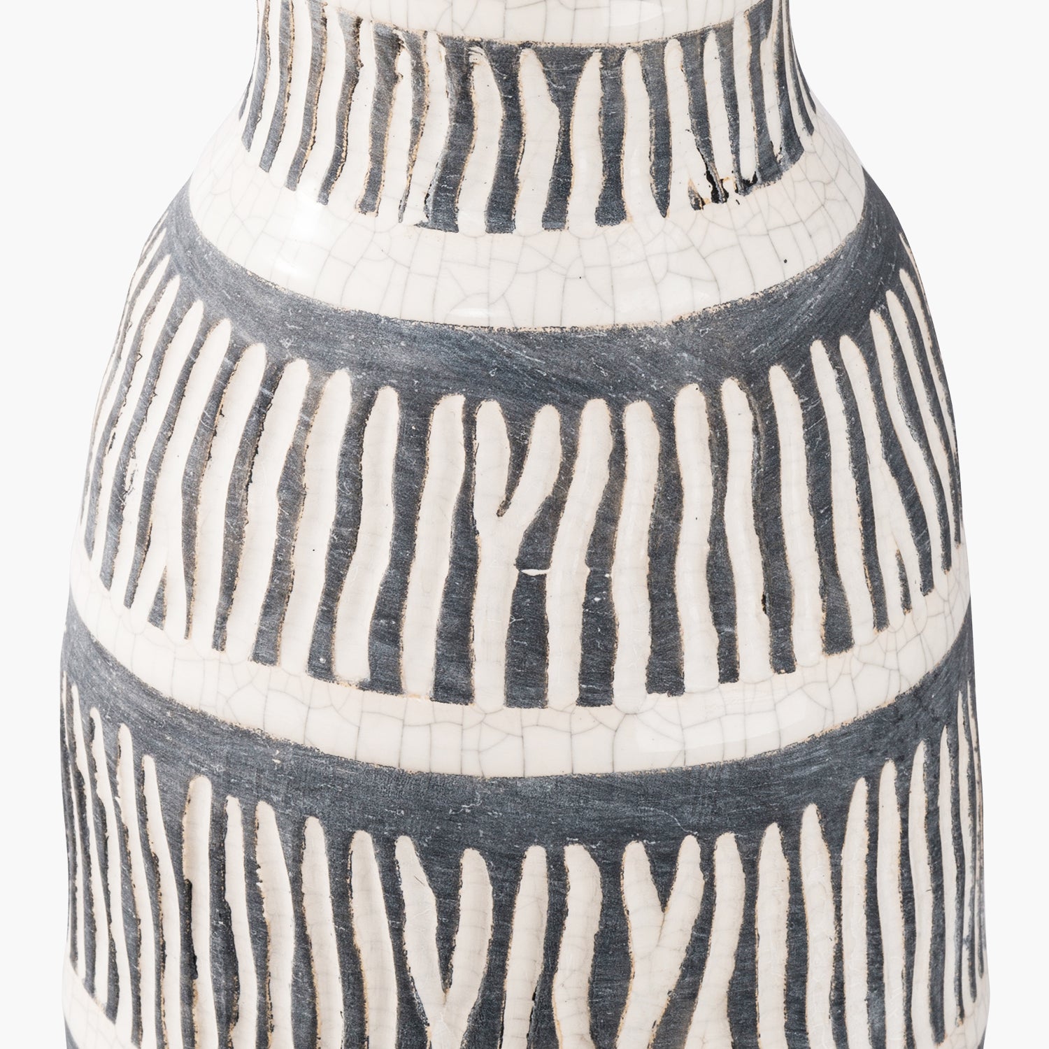 Seramik Ethnic Vazo Uzun 14.5X14.5 X28cm
