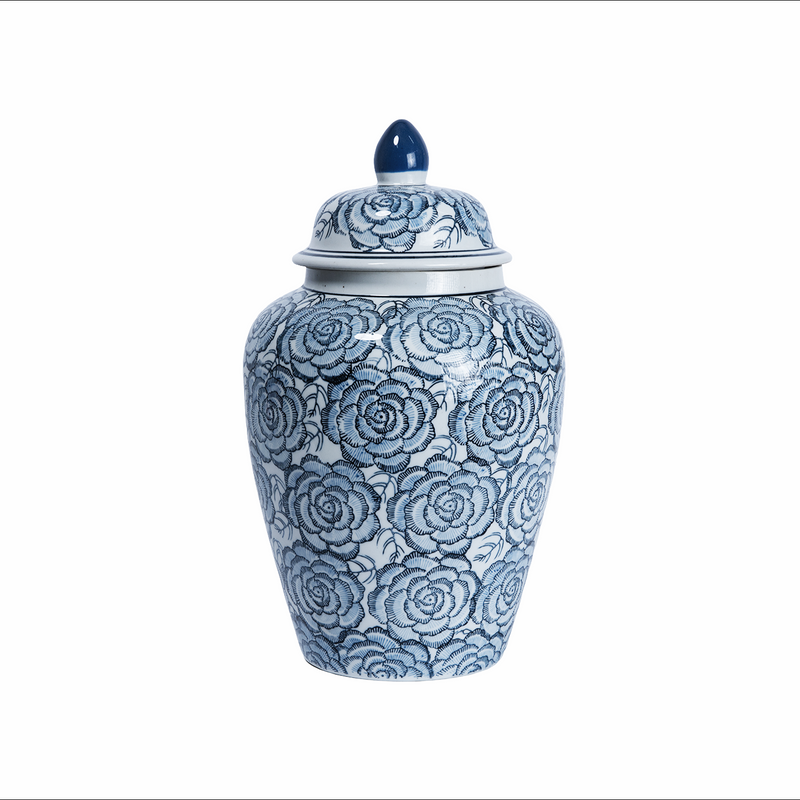 Ceramic Vase with Lid, 41x23cm