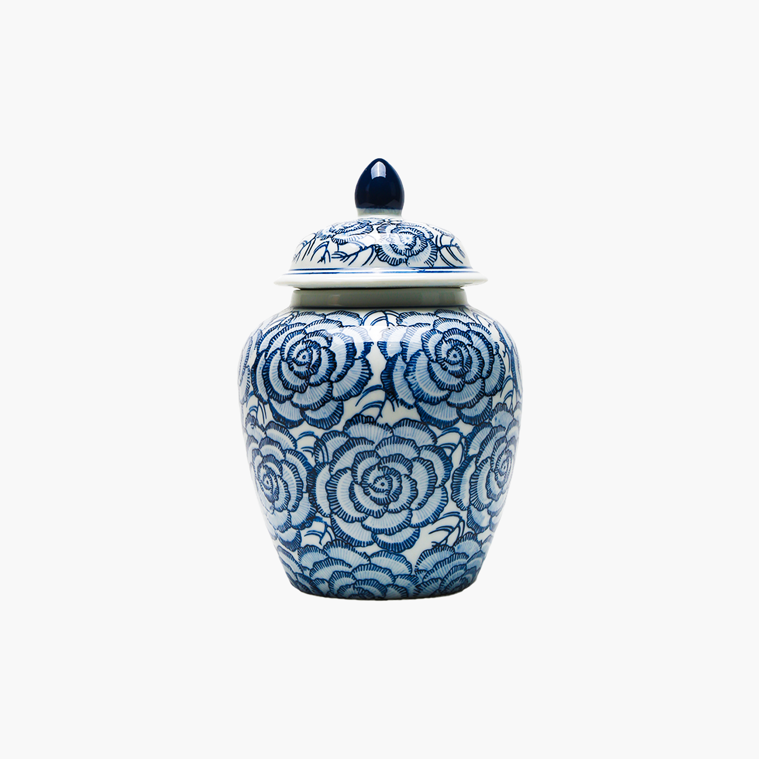 Ceramic Vase with Lid, 26x17cm