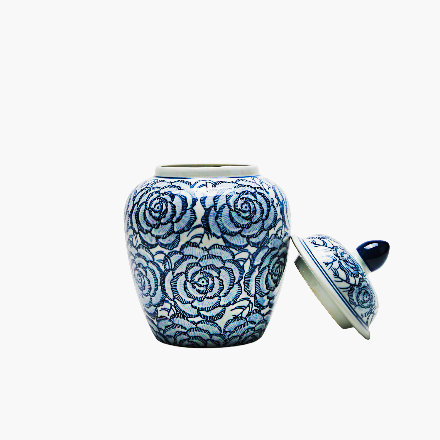 Ceramic Vase with Lid, 26x17cm