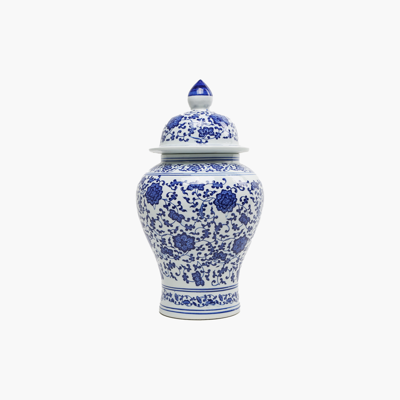 Kapaklı Seramik Vazo 39X21cm