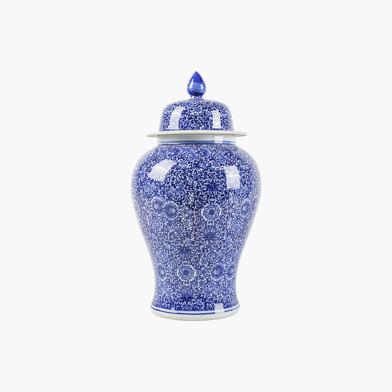 Kapaklı Seramik Vazo 48X25cm