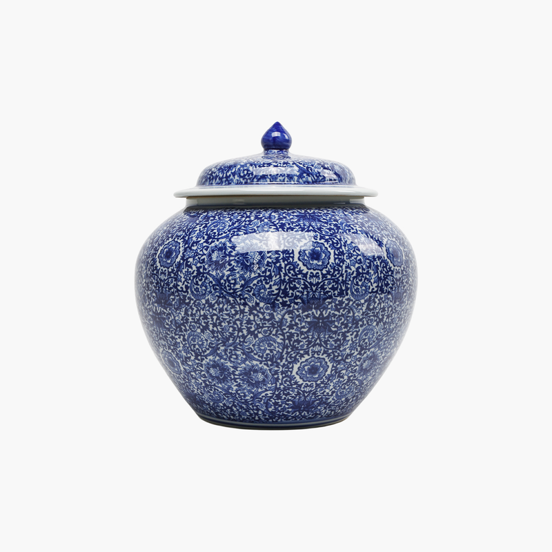Kapaklı Seramik Vazo 34X28cm