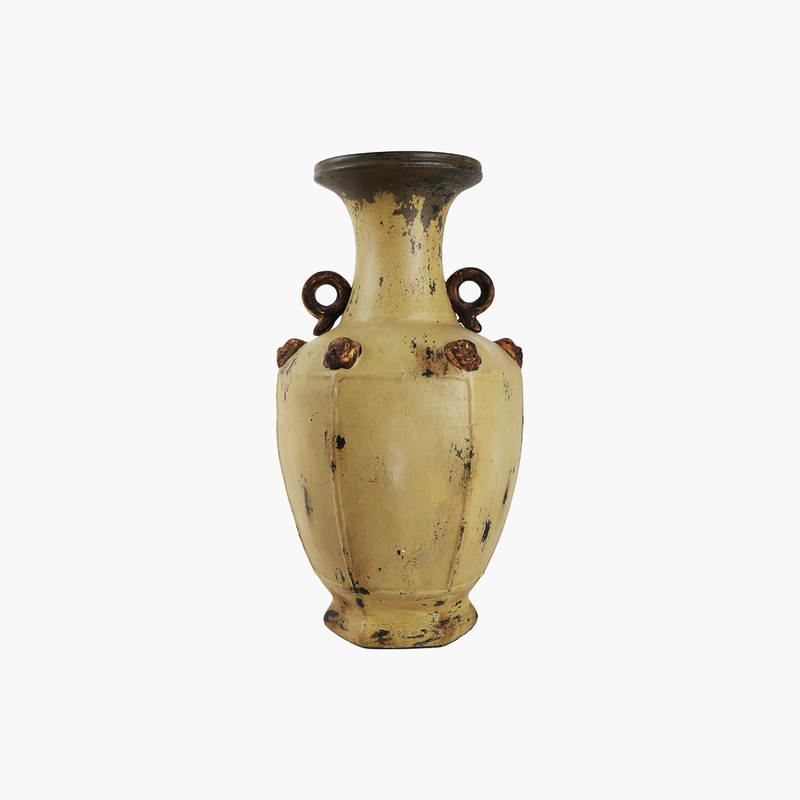 Seramik Vazo Sarı 63cm