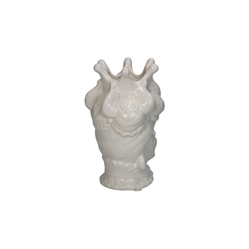 White Human-Figured Vase 11x10x16cm