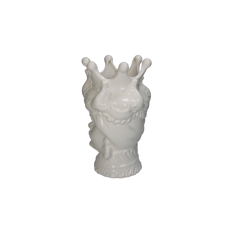 Human Figure White Vase 18x18x27cm