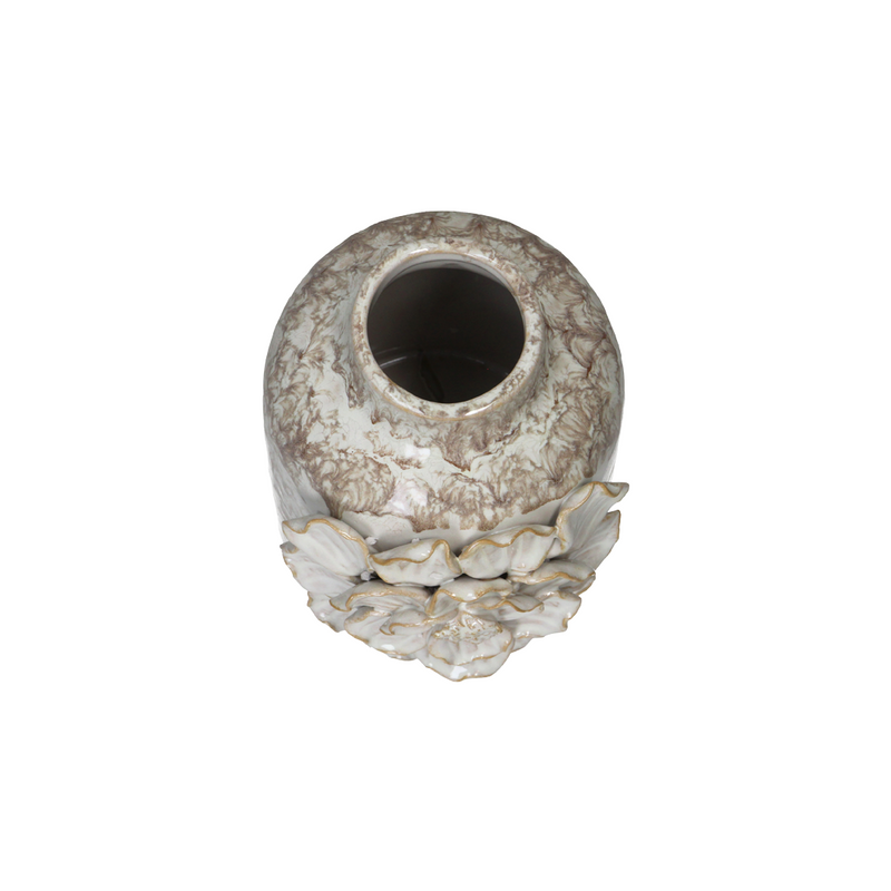 Floral Detailed Ceramic Vase A 14x13x18.5cm