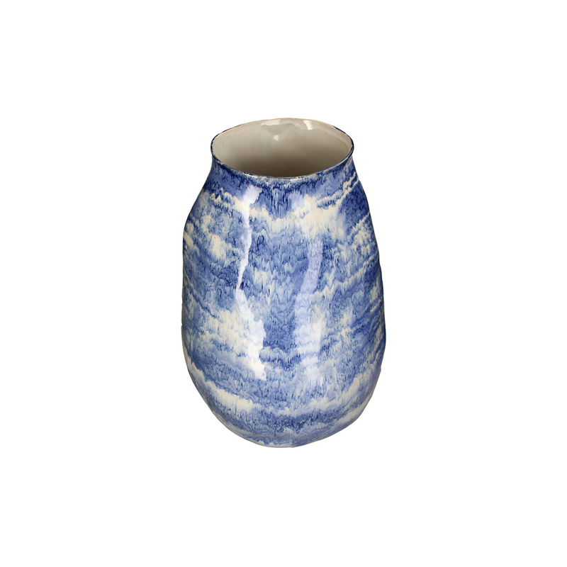 Blue Ceramic Vase 34x34x49cm