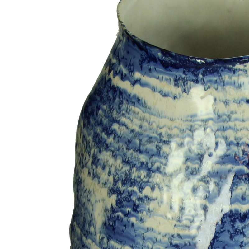 Blue Ceramic Vase 34x34x49cm