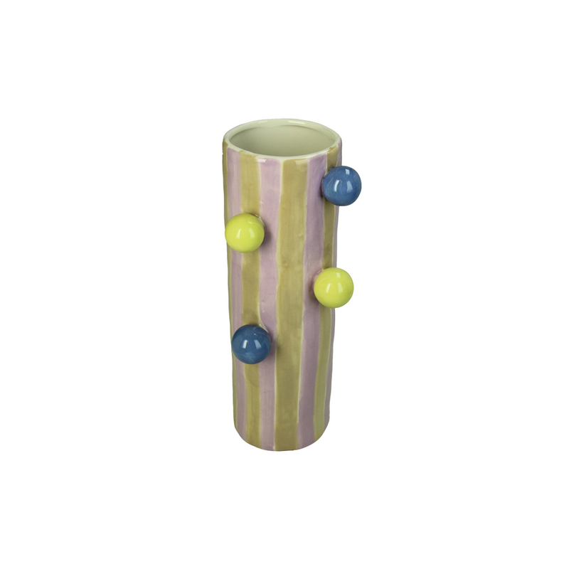 Multi-colored Tall Vase C 10x8x25cm