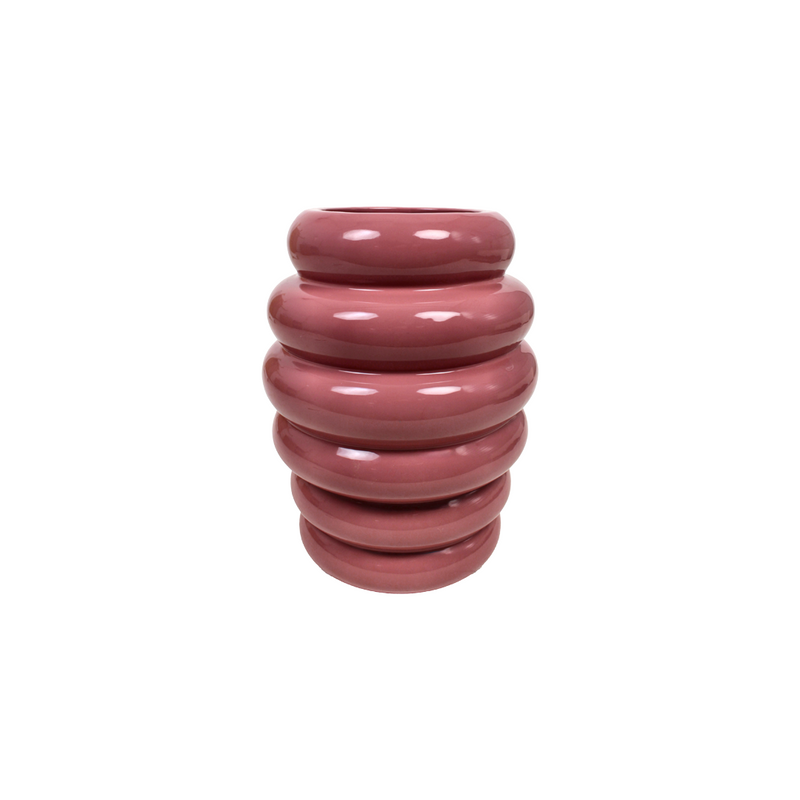 Ring Pink Vase A 28.5x28.5x37cm