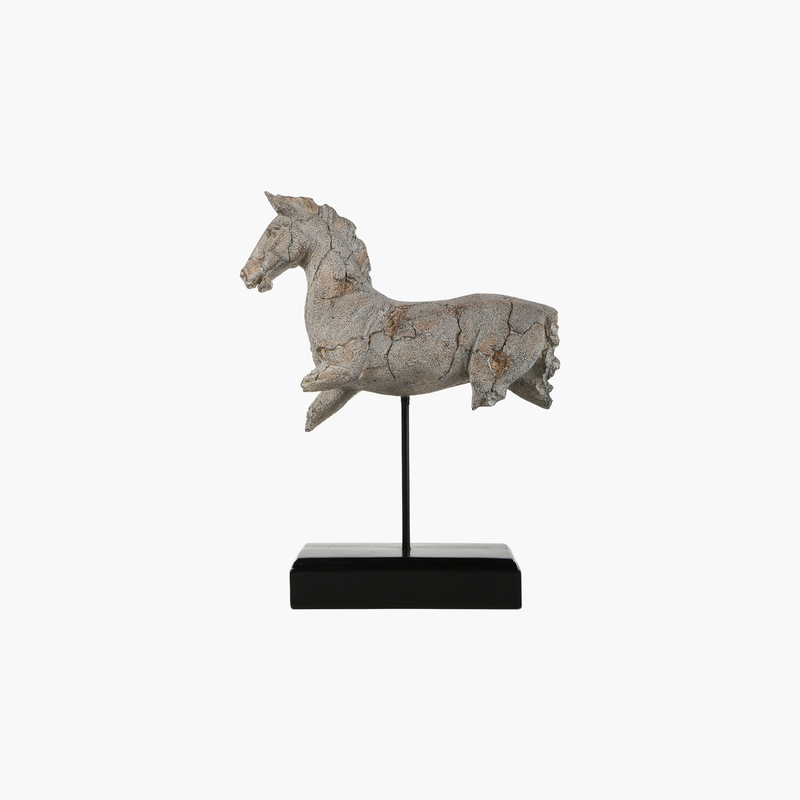 Standlı At Heykel Dekor Obje 36X11X43cm