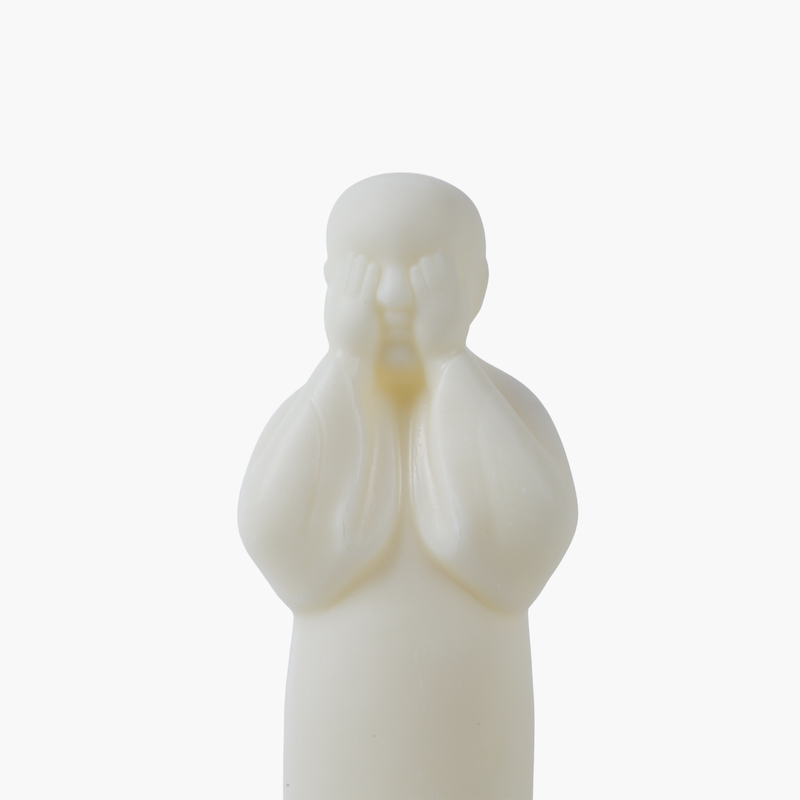 Triple Monk Decor, White, 9x7.5x25cm