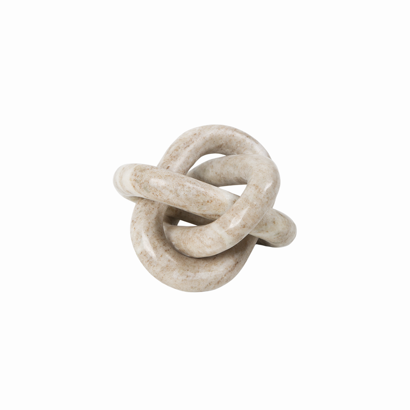 Mermer Zincir Obje Krem 15X15X15cm