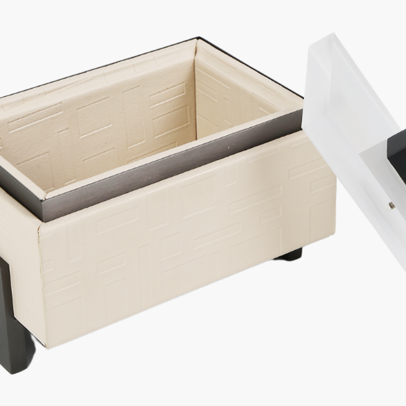 Deri Dikdörtgen Kutu Açık Kahverengi M 17X11X13cm