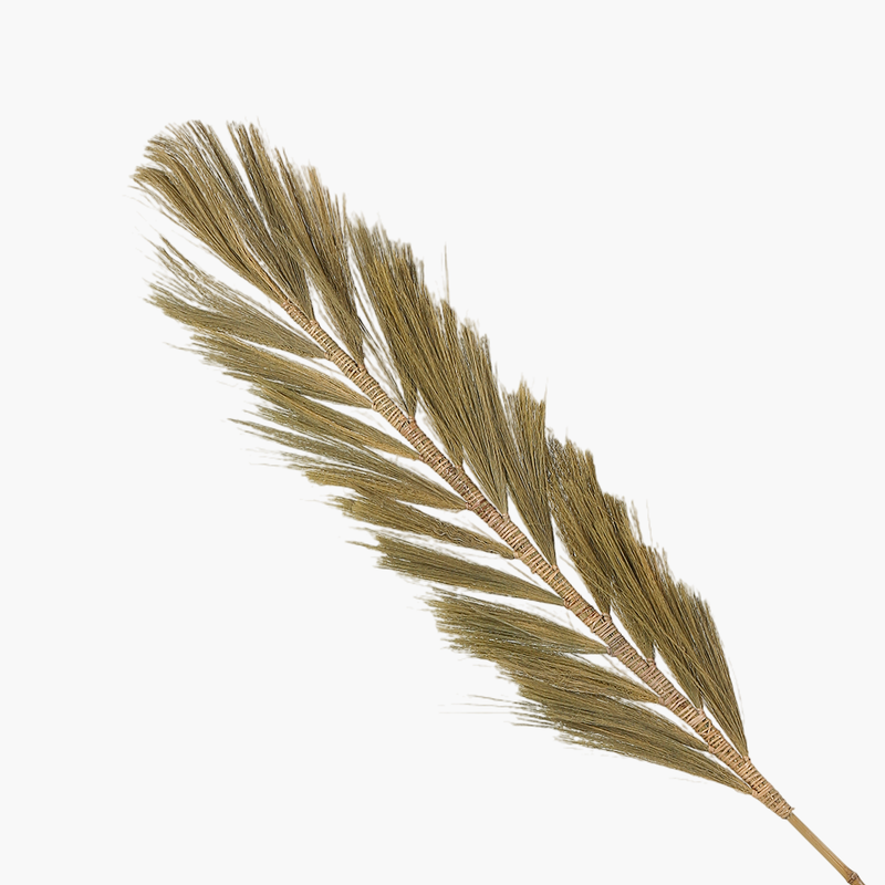 Bambu Çubuklu Natural Yaprak Dekor