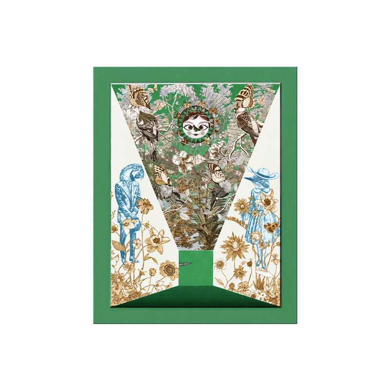 Majestic Masquerade Green 3D Tablo 97x120cm