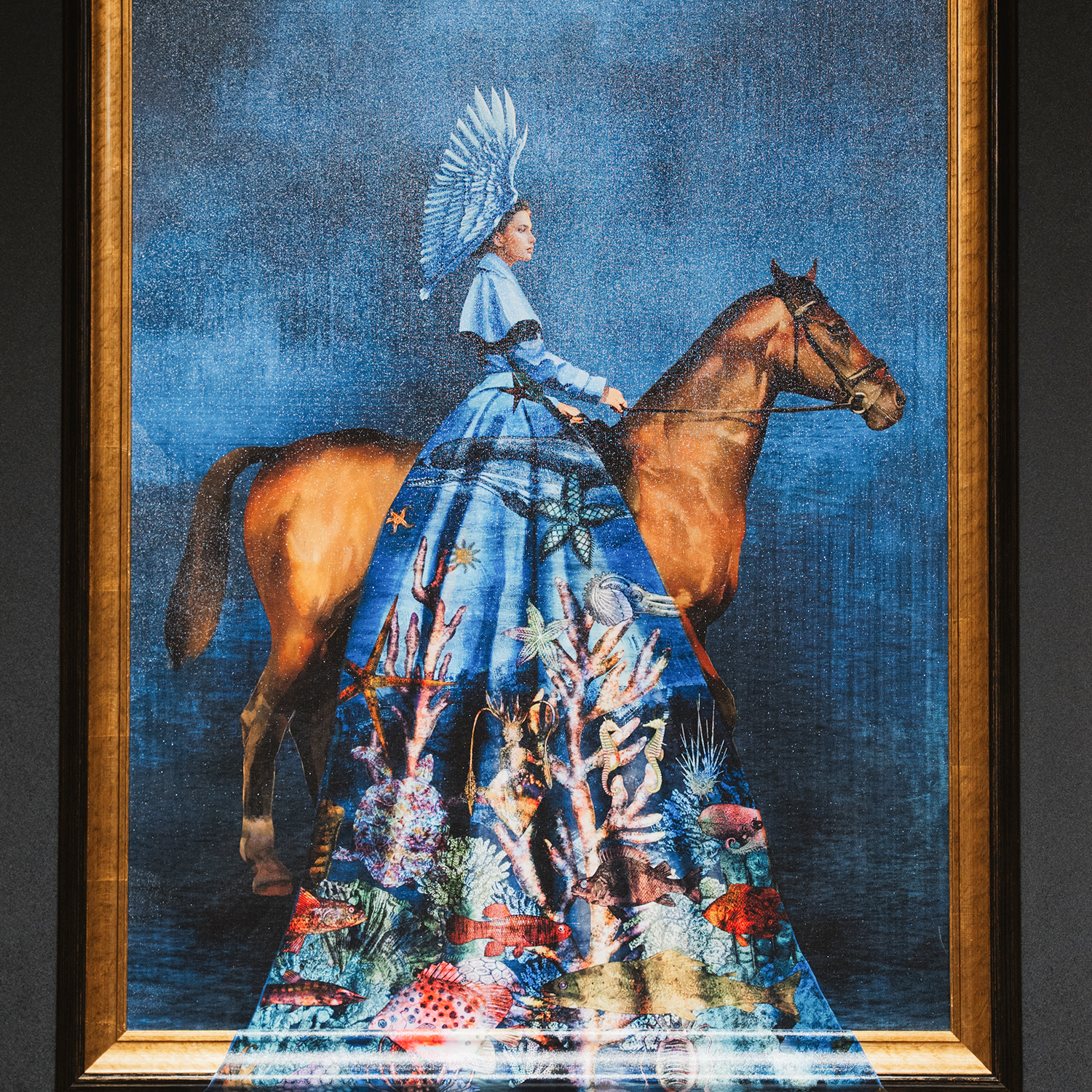 Reina Blue Tablo 110x140cm