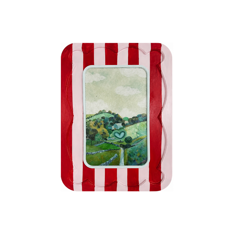 Joy Red Stripe Tablo 50x66cm