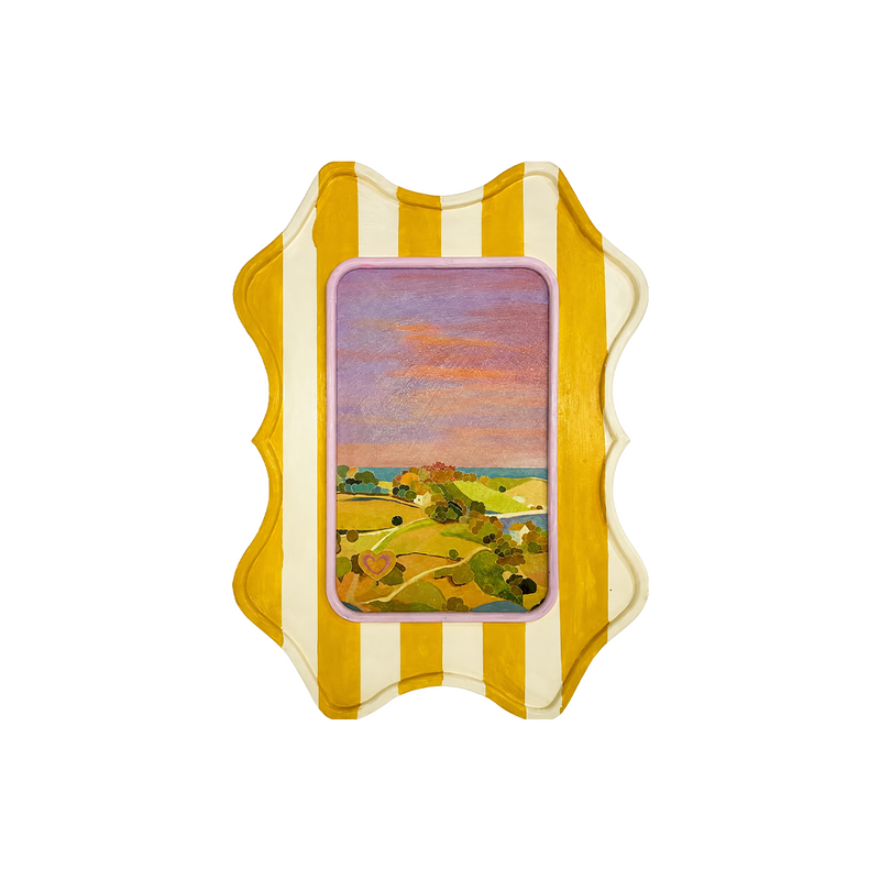 Joy Yellow Stripe Tablo 50x66cm