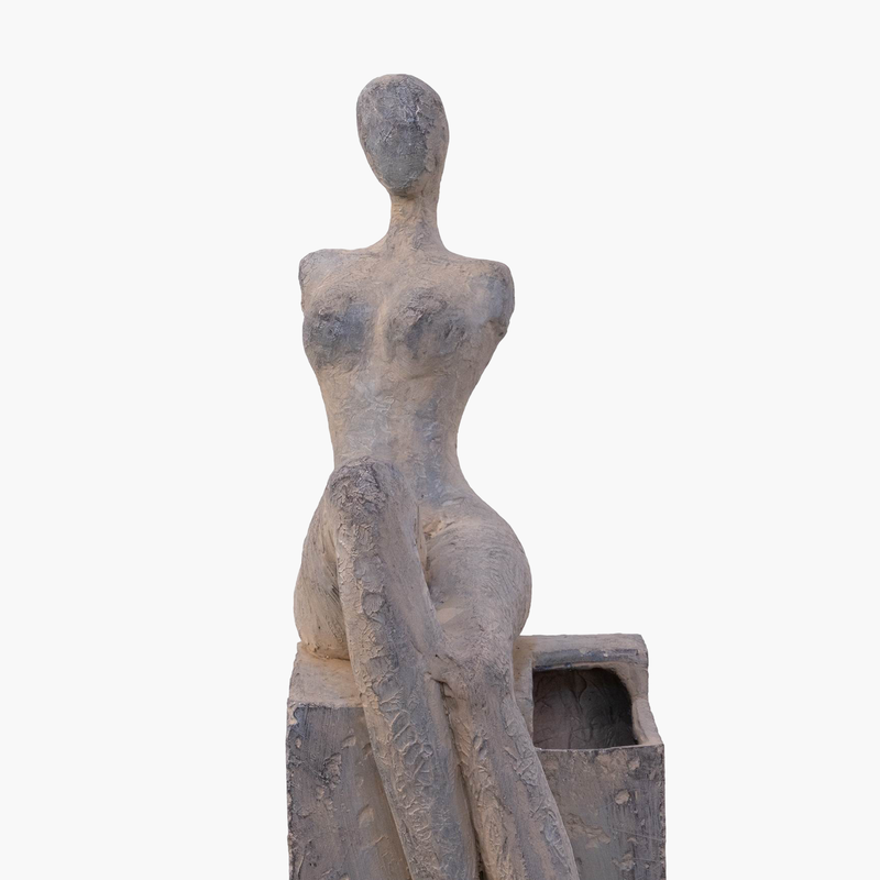 Saksı Kadın Figürlü B 27.5X17.5X63cm