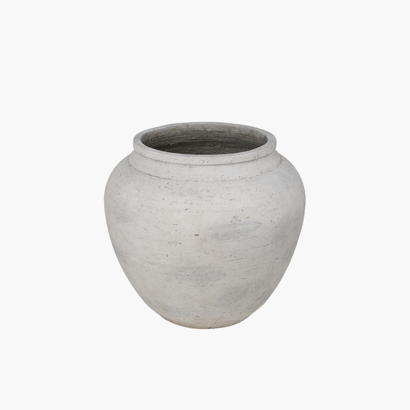 Yuvarlak Gövde Saksı Beyaz S 36X36X32cm