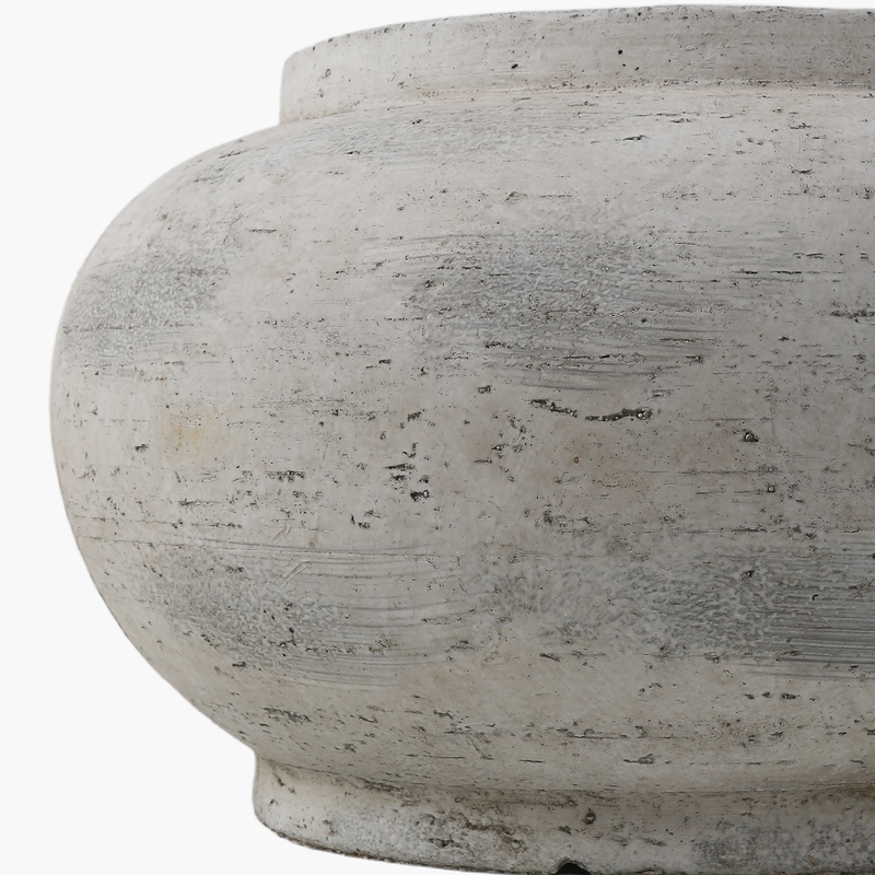 Yayvan Gövde Saksı Beyaz M 44X44X26cm