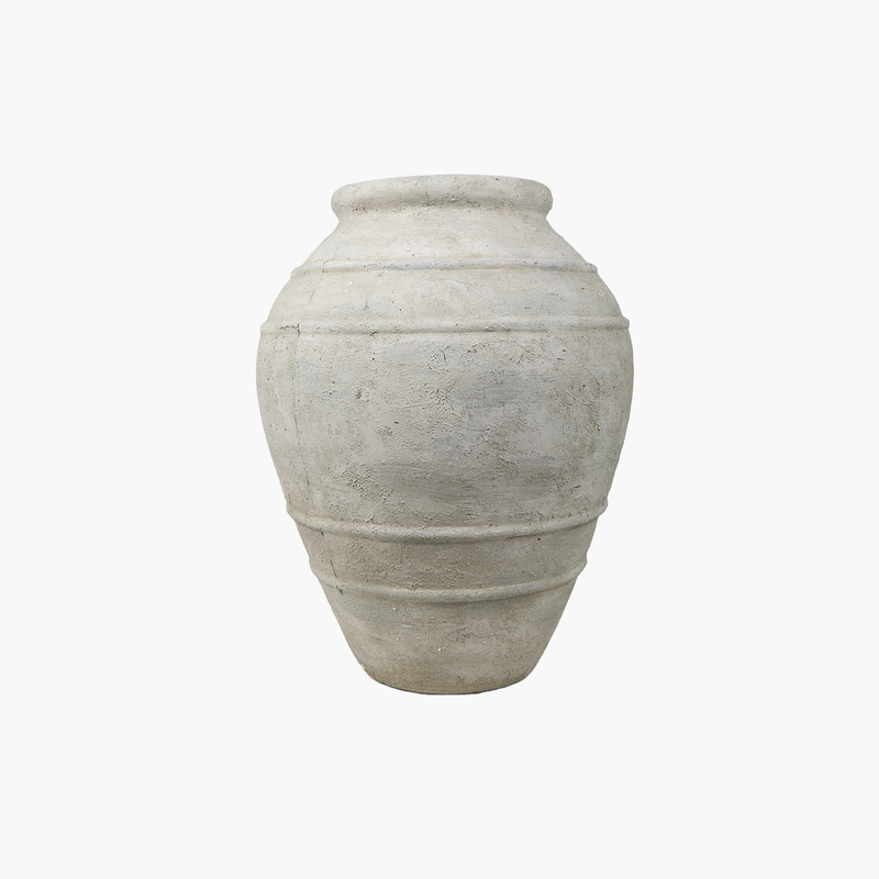 Şeritli Yuvarlak Gövde Saksı L 59X59X79cm