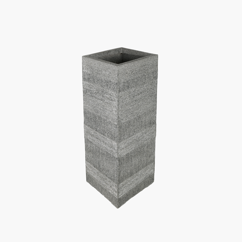 Dikdörtgen Uzun Saksı Gri L 40X40X120cm