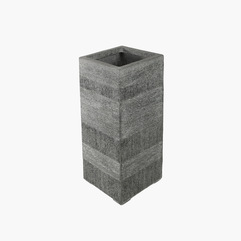Dikdörtgen Uzun Saksı Gri M 40X40X90cm