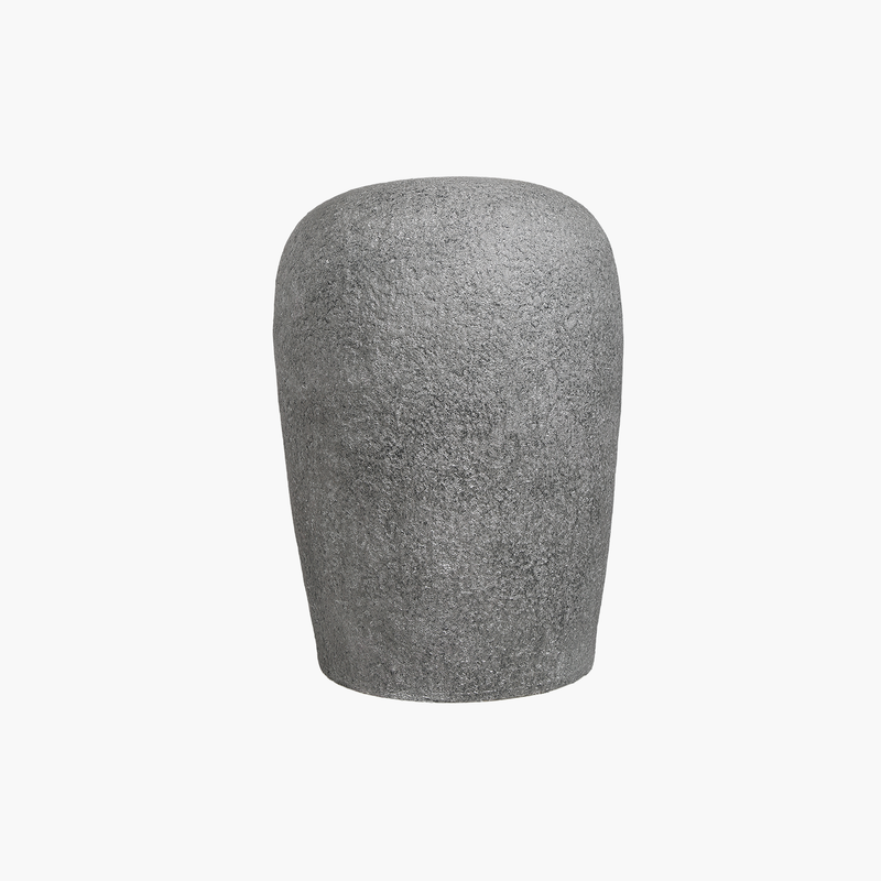 Oval Uzun Saksı Gri M 75X75X91cm