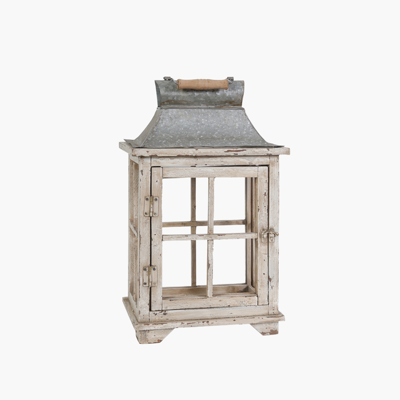 Lantern with Handle and Drawer 29.5X17.5X52cm
