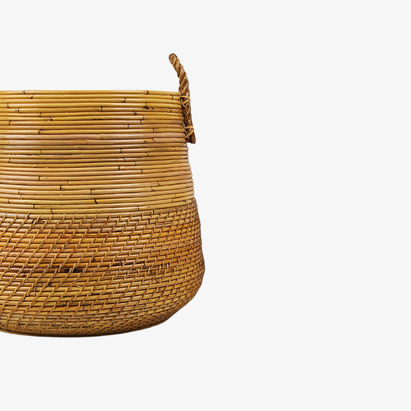 Garlo Natural Rattan Basket with Handles