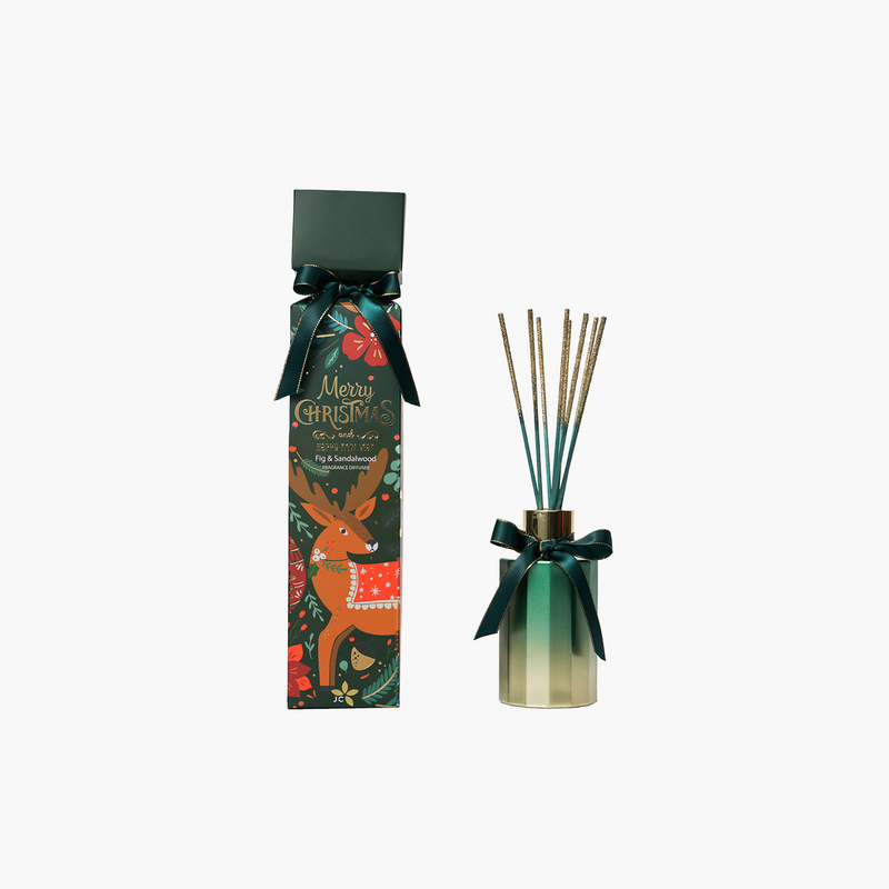 JC X-MAS GREEN  BOTTLE DIFFUSER 210ML