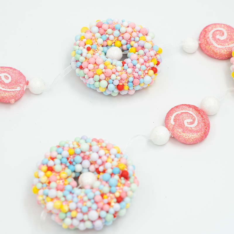 JC HAPPY SUGAR Garland Donut Şeker Dekor 150cm