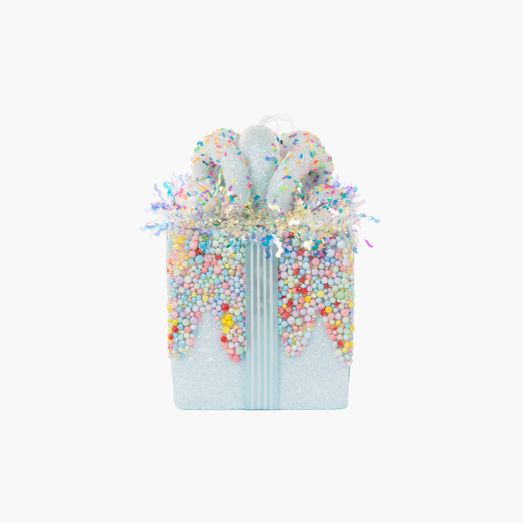JC HAPPY SUGAR Mavi Hediye Kutu Dekor 14x21cm