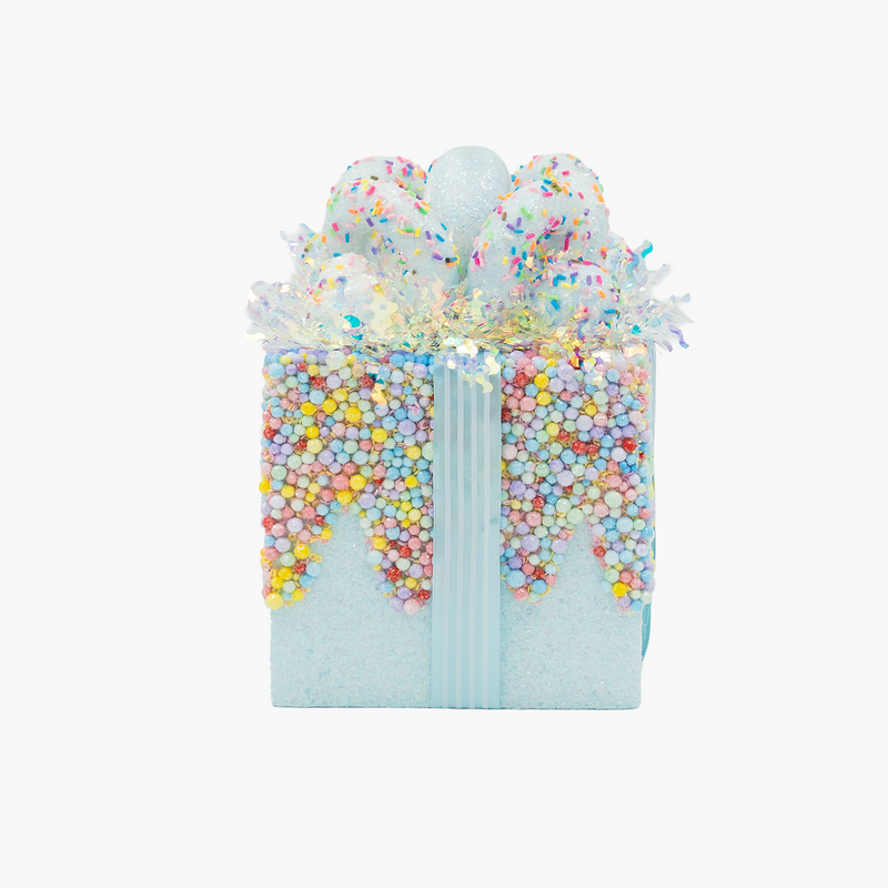 JC HAPPY SUGAR Mavi Hediye Kutu Dekor 14x21cm