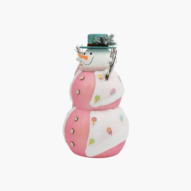 JC HAPPY SUGAR Pembe Mavi Kardanadam Dekor 9x14x40cm