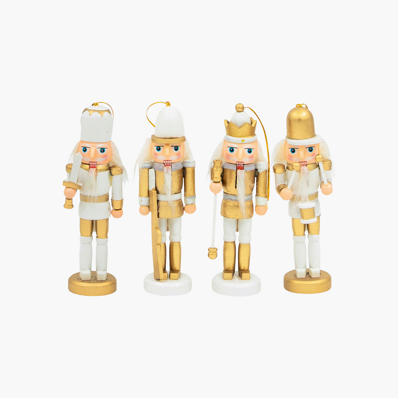 JC Beyaz, Altın Nutcracker Set 12,5cm (4 Parça)