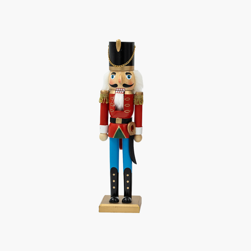JC Beyaz Stantlı Nutcracker 38cm