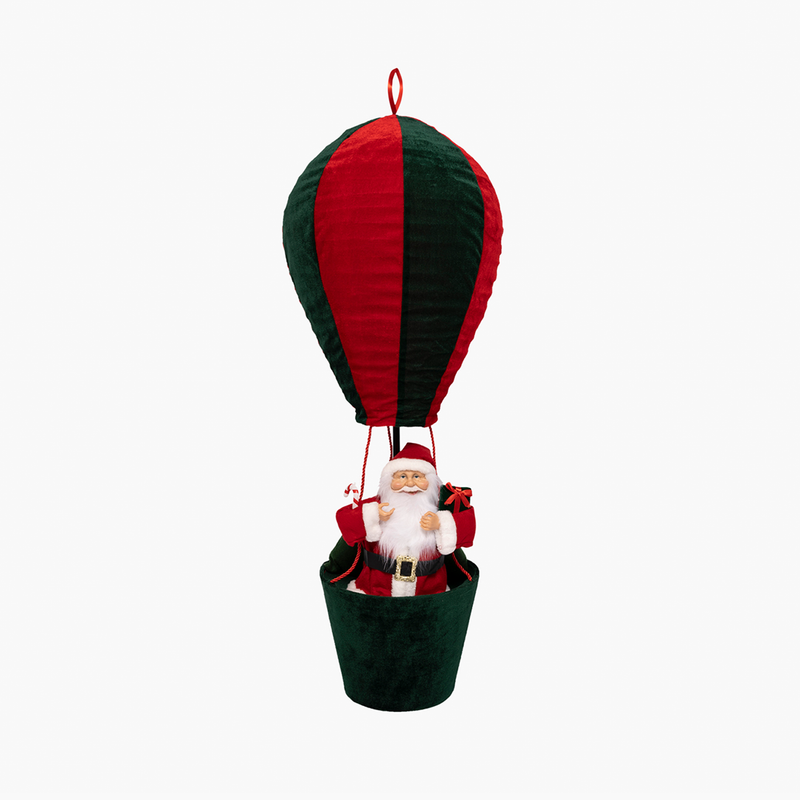 JC Sıcak Hava Balonu Noel Baba Askılı Dekor 110cm