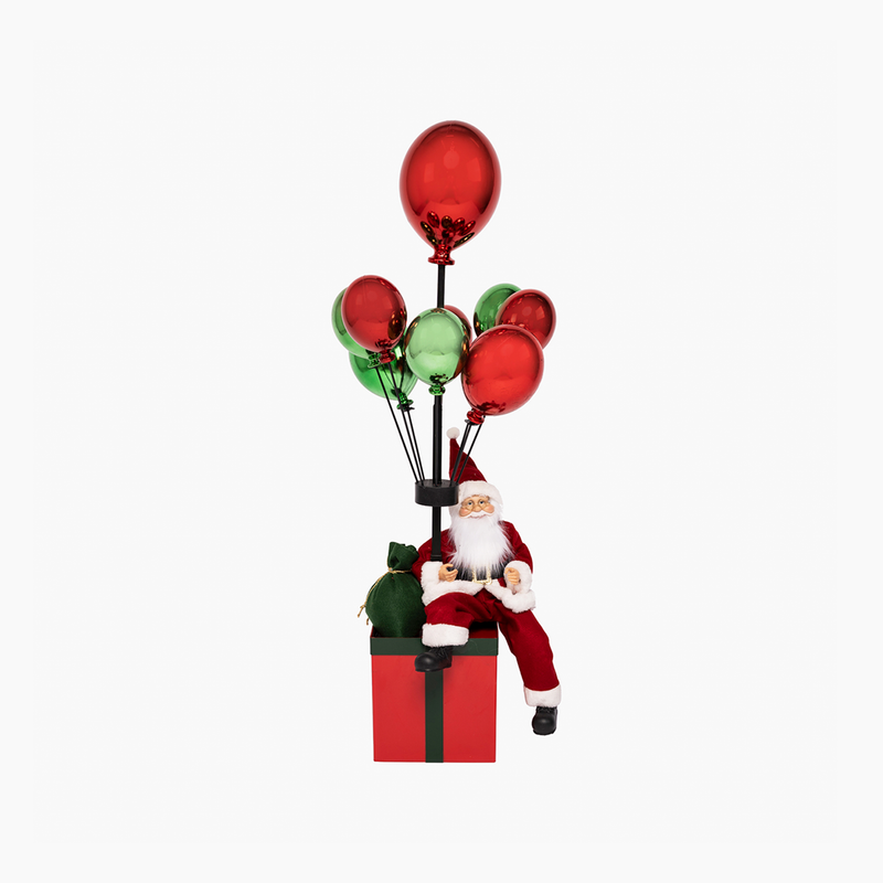 JC Balonlu Noel Baba Dekor 110cm