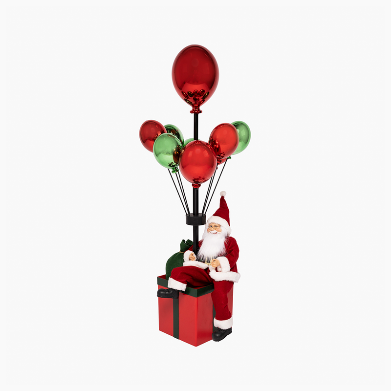 JC Balonlu Noel Baba Dekor 110cm