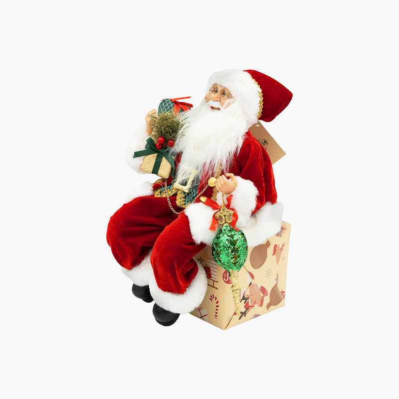 JC Kırmızı Oturan Noel Baba 45cm
