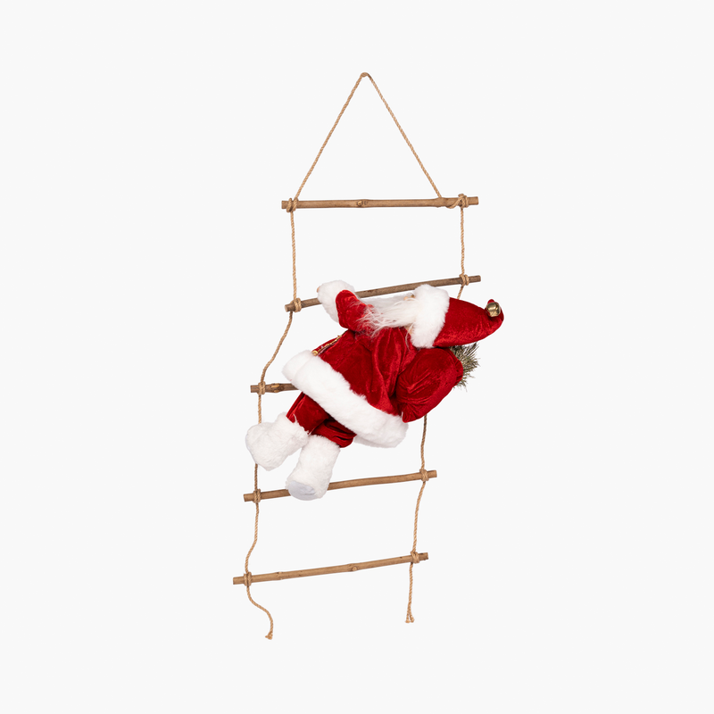 JC Kırmızı Noel Baba Asma Merdivenli 30cm