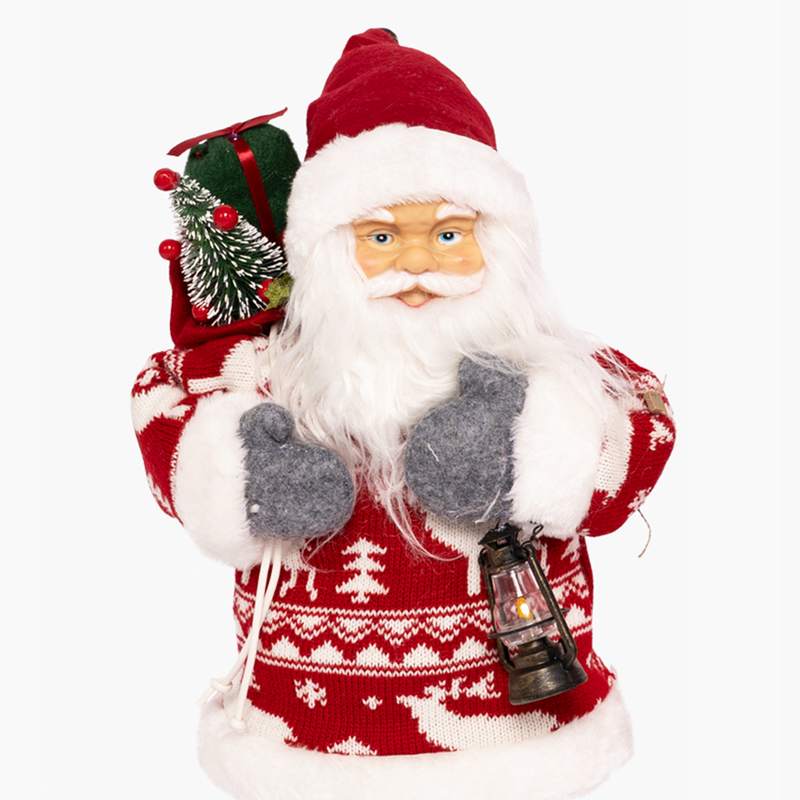 JC HAPPY SUGAR SANTA Kırmızı Kazaklı Noel Baba 45cm
